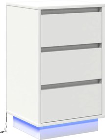 vidaXL Dulap de noapte cu sertar Alb 39 x 34,5 x 65 cm Lemn compozit