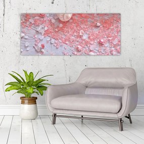 Tablou - Atmosfera de litoral în nuanțe roz (120x50 cm)