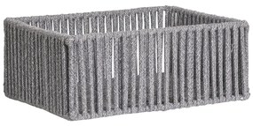 Coșuri Arese, bumbac/metal, gri, 3 buc