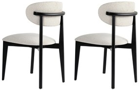 Set de scaune de sufragerie Lionte White andBlack, 2 buc.