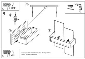 Aplică perete FENIKS 1 1xE27/60W/230V alb