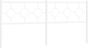 vidaXL Tăblie de pat de schimb metalică, alb, 193 cm
