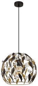 Lustra neagra din metal negru cu auriu MIKA