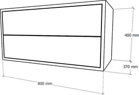 Boxie 2 sertare dulap de perete 40x80x37 cm roz