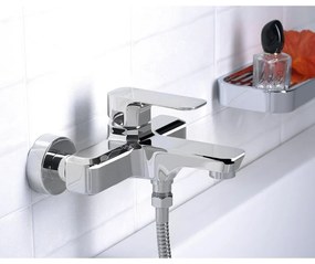 Baterie albă pentru cadă cu montare pe perete (2 ieșiri) Spy – Sapho