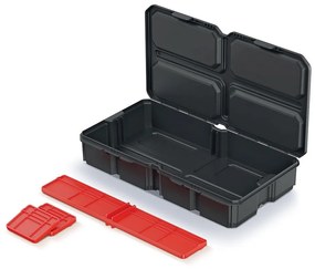 Organizator 28,5 x 15,8 x 5,7 cm, cu compartimentari, rosu