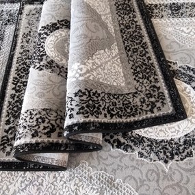 Covor negru exclusivist în stil vintage Lăţime: 80 cm | Lungime: 150 cm