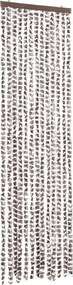 vidaXL Perdea pentru insecte, gri taupe și alb, 56x200 cm, chenille