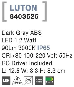 Spot LED ambiental scari de exterior IP65 Luton NVL-8403626