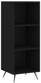 828701 vidaXL Dulap cu rafturi, negru, 34,5x32,5x90 cm, lemn compozit
