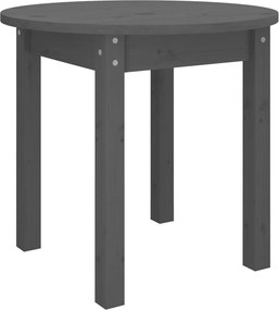 vidaXL Măsuță de cafea, gri, Ø 45x40 cm, lemn masiv de pin