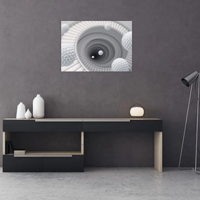 Tablou pe sticlă cu abstracție 3D (70x50 cm)