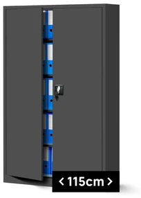 Dulap metalic Jan II antracit (115x185 cm)