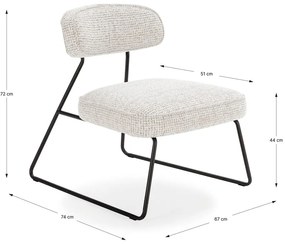 Fotoliu alb/bej Elon – Marckeric