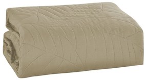 Cuvertura bej pentru pat cu model LEAVES Dimensiuni: 170 x 210 cm
