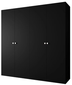 Dulap de haine 200 cm Parna 1 (Negru + Argintiu). 1125883