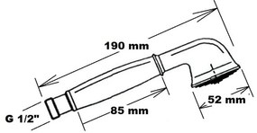 Cap de duș argintiu lucios din alamă ø 5 cm Antea – Sapho