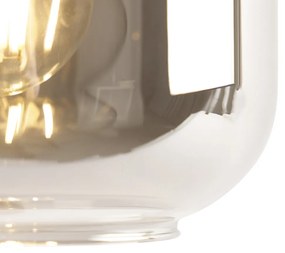 Lampă de masă inteligentă neagră cu auriu și sticlă fumurie, inclusiv Wifi A60 - Zuzanna