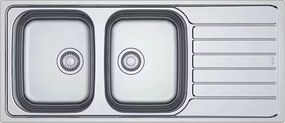 Chiuveta bucatarie inox Franke Spark 116x50 cm cu 2 cuve si picurator dreapta finisaj lucios