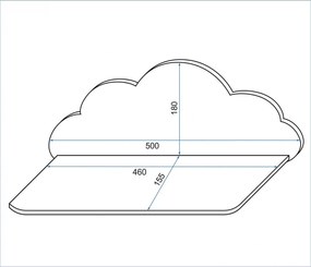 Rafturi de perete WHITE CLOUD 3buc Rea