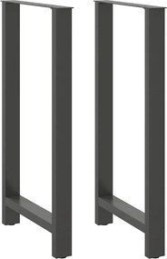 vidaXL Picioare de masă de bar antracit, 2 buc., 60x(110-111) cm, oțel