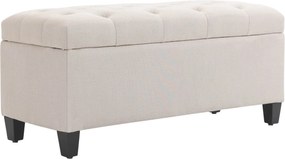 HOMCOM Banc de rangement taburet salon cap de pat cufar de depozitare pentru salon, camera, intrare, 100 x 40 x 44 cm, alb | Aosom Romania