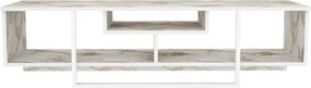 Comoda TV ASAL 150, alb/bej, PAL melaminat, 150x35x40 cm