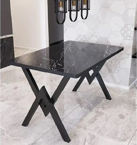 Masa bucatarie texturata, Negru, 110x70x75 cm, A0025