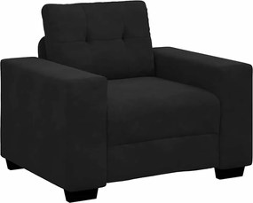 vidaXL Canapea scaun negru 100x78x80 cm catifea