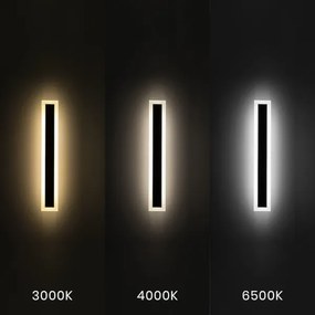 Aplică LED de exterior pentru perete WOW LED/20W/230V 3000/4000/6500K 60 cm IP54 neagră