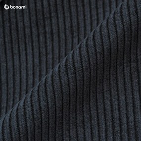 Canapea neagră/gri antracit cu tapițerie din catifea reiată 200 cm Lean – Karup Design