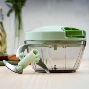 Tocator manual Rosberg R51215A, 400 ml, 2 lame, Verde/Transparent
