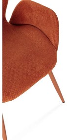 Set de scaune de sufragerie teracotă 2 buc. tapițat Ansu – Marckeric