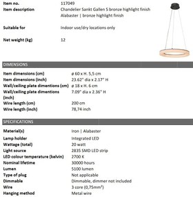Lustra LED eleganta design LUX Sankt Gallen S