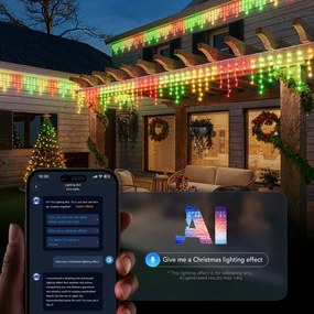 Govee - LED RGBIC Ghirlandă cu țurțuri pentru exterior 10m Wi-Fi Matter IP65