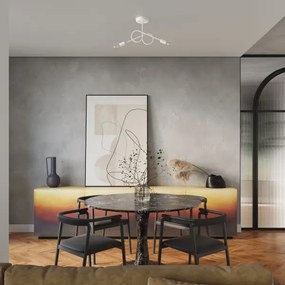 Lustră aplicată Sollux SL.1471 LOOP 2xE27/15W/230V alb