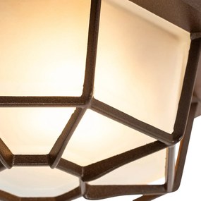 Plafonieră rustică maro ruginiu 21,3 cm IP44 - Bri