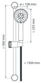 Set de duș Schütte NAPOLI 64830, crom lucios
