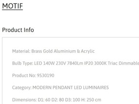 Lustra LED dimabila design circular MOTIF 3 ring auriu