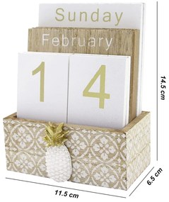 Calendar din lemn TEXAS, 11x14cm