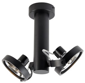Spot modern negru reglabil cu 2 lumini - Goes