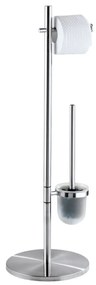 Perie WC cu suport hartie igienica PIENO, 2 în 1, 79x26,5x25,5 cm, WENKO