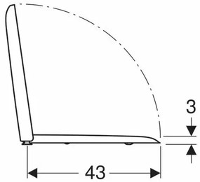 Capac wc softclose Geberit Icon Square cu balamale Quick Release