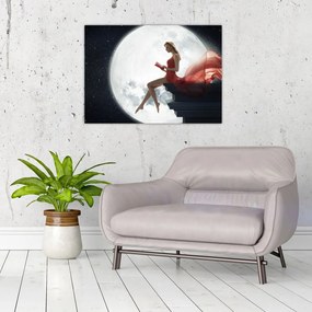Tablou - Femeia sub clar de lună (70x50 cm)