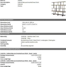 Raft elegant design modern Nesto alama 230x40cm 114413 HZ
