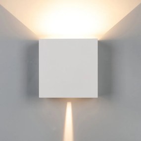 Aplica LED de perete iluminat exterior ambiental IP65 DAVOS XL alba