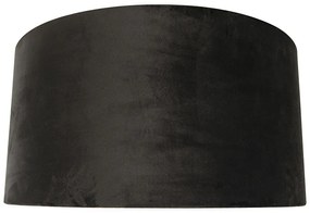 Abajur din catifea neagră 50/50/25 cu interior auriu