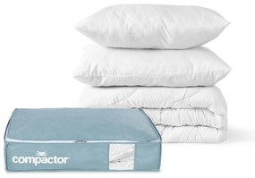 Cutii de depozitare sub pat 3 buc. din plastic cu vacuum 65x45x15,5 cm Blue Edition – Compactor