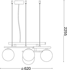 Ideal Lux - Lustră LED pe cablu ATLAS 4xG9/3W/230V neagră