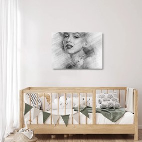 Tablou pe sticlă - Portretul lui Marilyn Monroe (70x50 cm)